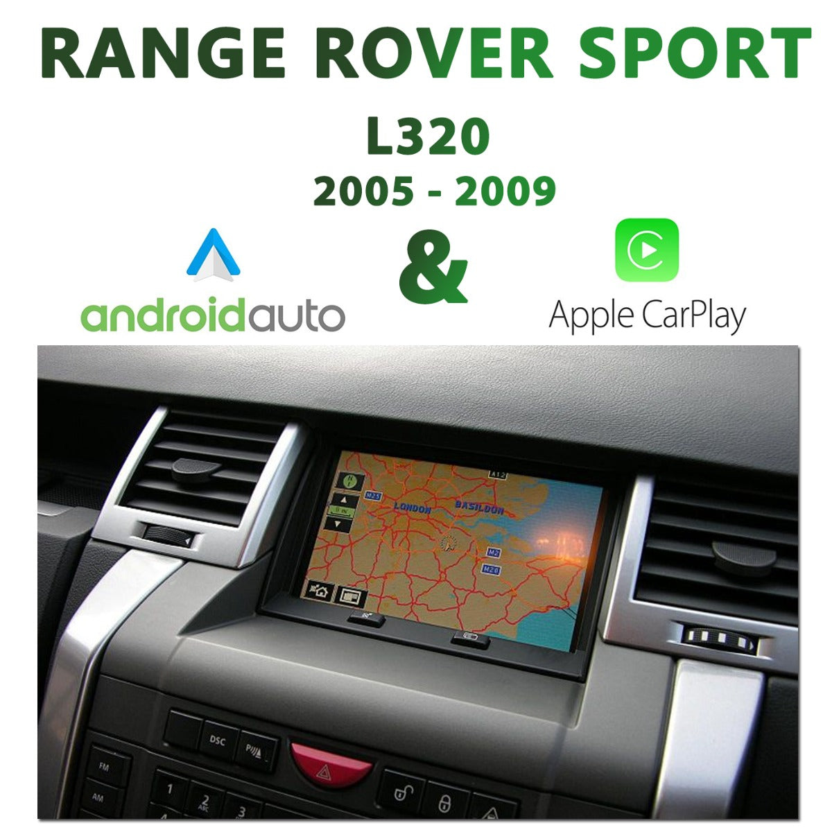 Naviplus - Range Rover Sport L320 2005-2009 Apple CarPlay & Android Auto Integration