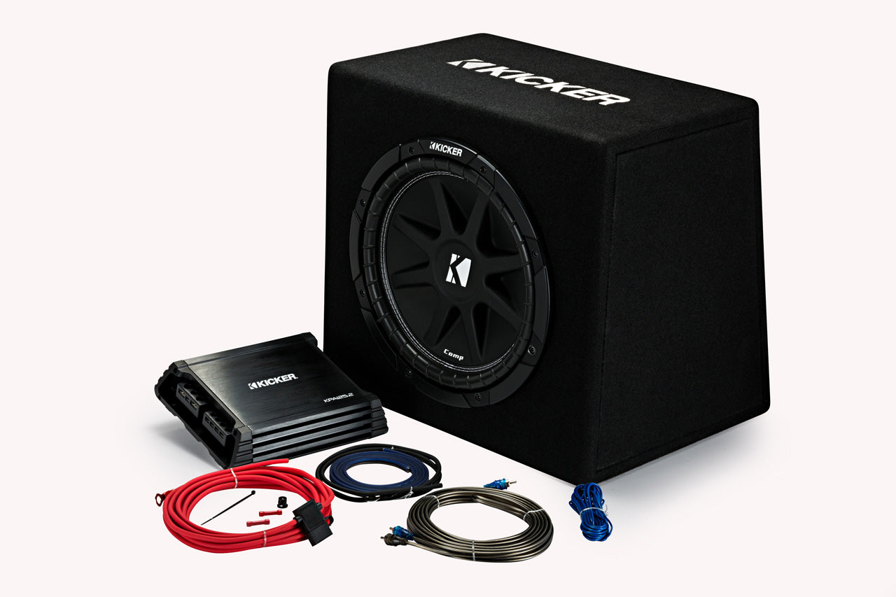 kicker - 44KKP212 - 12 inch Ported Enclosure + Amp Package