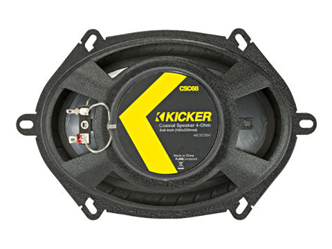 Kicker - 46CSC684 6x8 inch Coaxial Speakers 75 WRMS - 56mm Depth