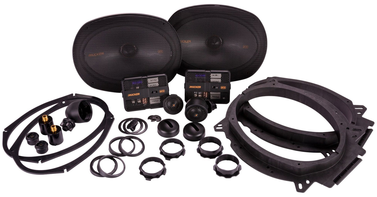 Kicker - 47KSS6904 – 6 X 9 INCH COMPONENT SPEAKERS 150W RMS - 75MM MOUNTING DEPTH