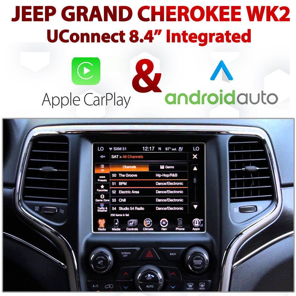 Naviplus - Jeep Grand Cherokee WK2 UConnect 8.4" Integrated Android Auto & Apple CarPlay Package Kit