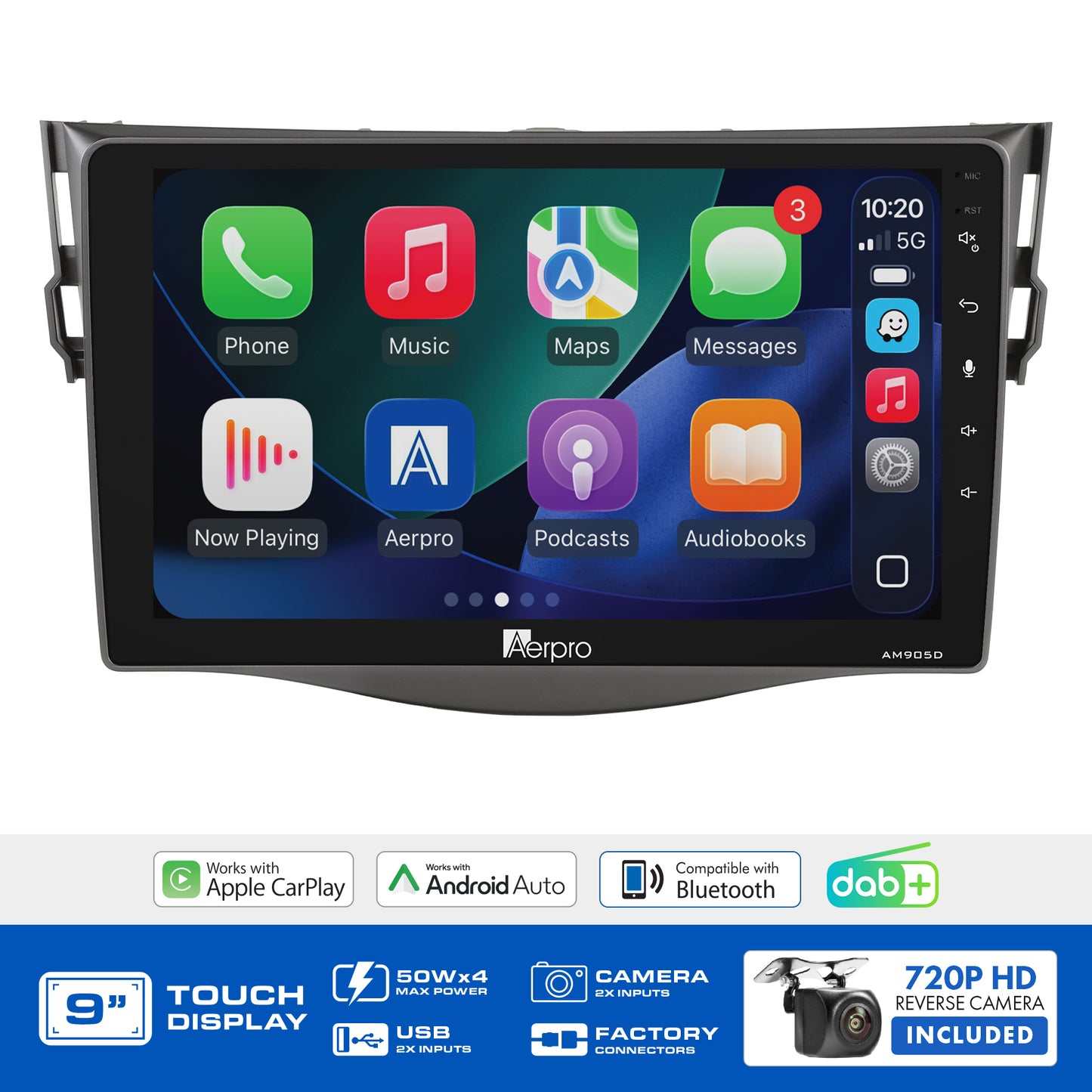 Aerpro - AMDTO16 - 9" MULTIMEDIA RECEIVER TO SUIT TOYOTA RAV4 2006-2011 - NON-AMPLIFIED