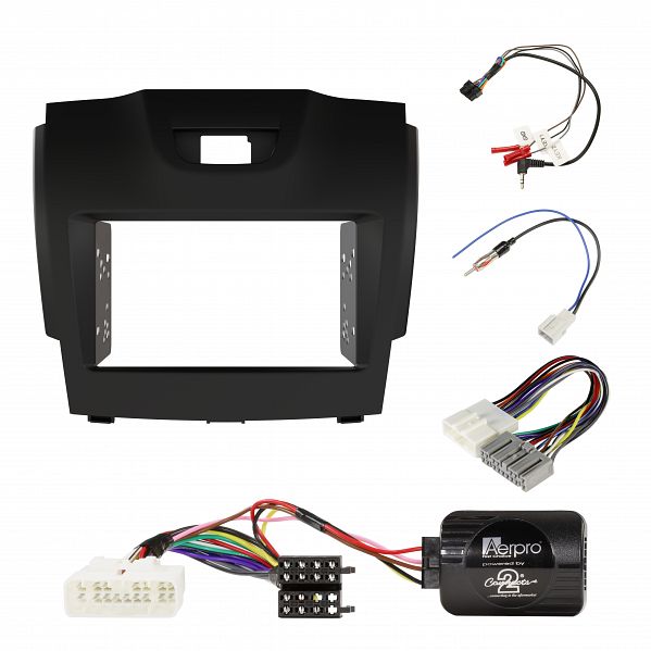 Aerpro - FP8063BK - Double din black install kit to suit Holden colorado inc 7 , Isuzu d-max & Isuzu mu-x