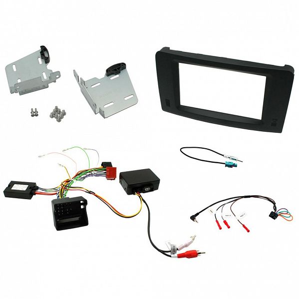 Aerpro - FP8406K - DOUBLE DIN INSTALL KIT TO SUIT MERCEDES M-CLASS W164 & R-CLASS W251 (MATTE BLACK)