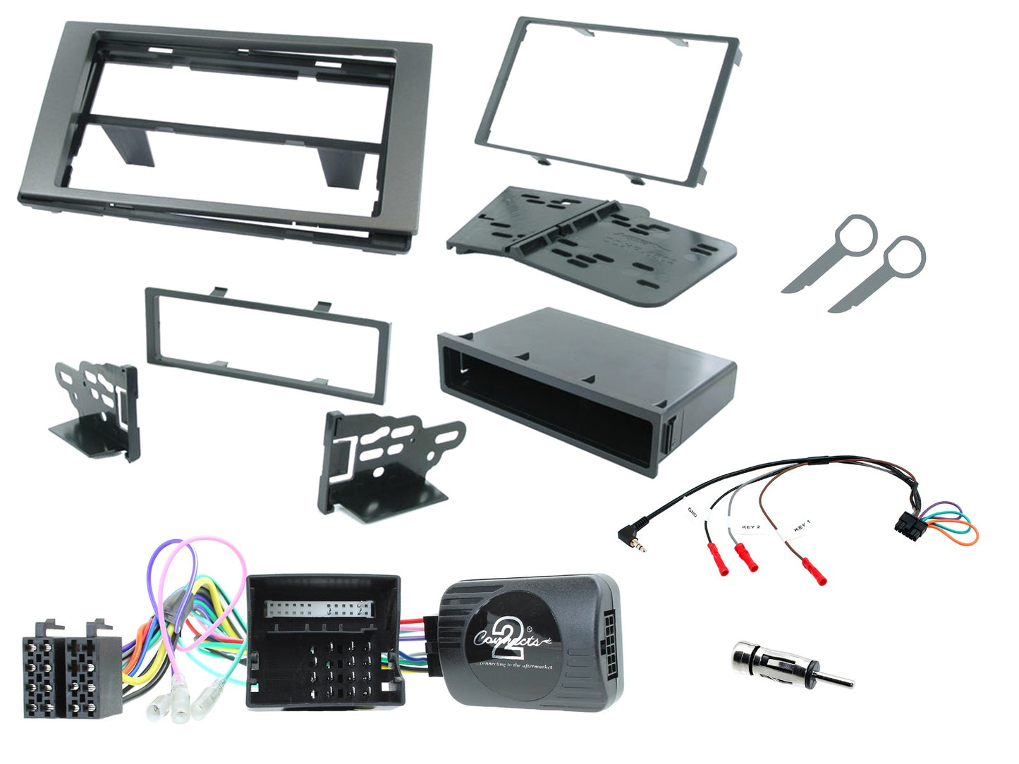 Aerpro - FP9245MK - INSTALLATION KIT FOR FORD FIESTA FOCUS 2006-2008 WQ - Metallic Grey