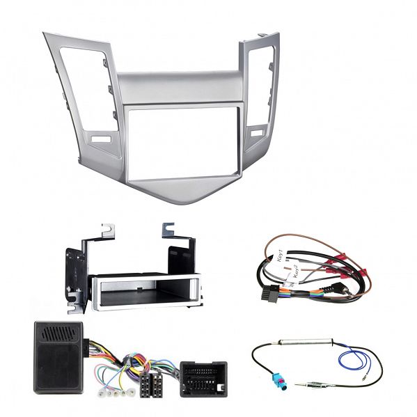 Aerpro - FP9421K - SINGLE/DOUBLE DIN INSTALL KIT TO SUIT HOLDEN CRUZE JG, JH (SILVER)
