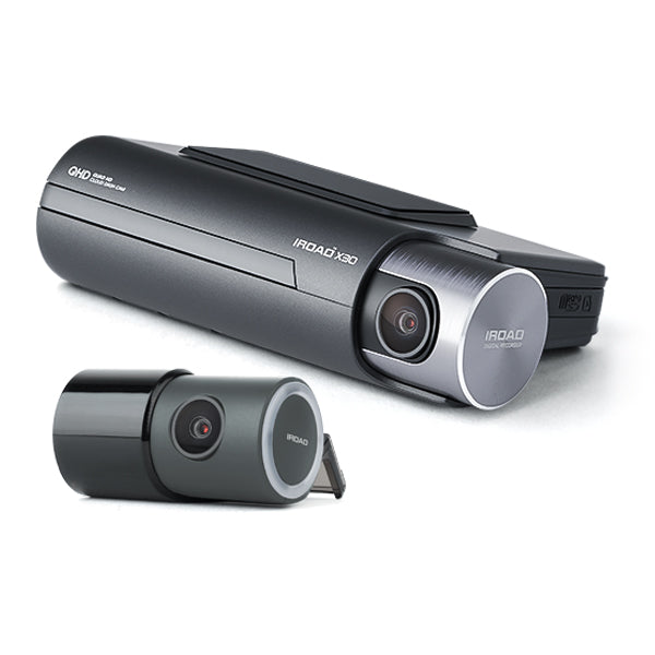 iroad - X30 - 2K QHD Dash Camera 3 Channel Front, IR internal and internal rear - 256GB