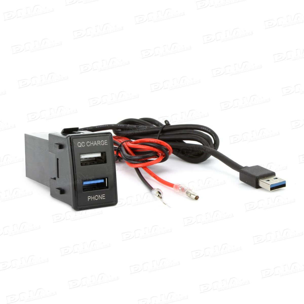 DNA - ISUSB01QC - USB3.0 + QC3.0 USB 12VDC Fast Charger To Suit Switch Sockets In Isuzu & Holden Vehicles