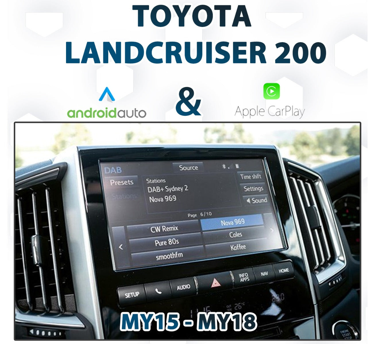 NAVIPLUS - Toyota Landcruiser 200 Resistive Screen - Apple CarPlay & Android Auto Integration