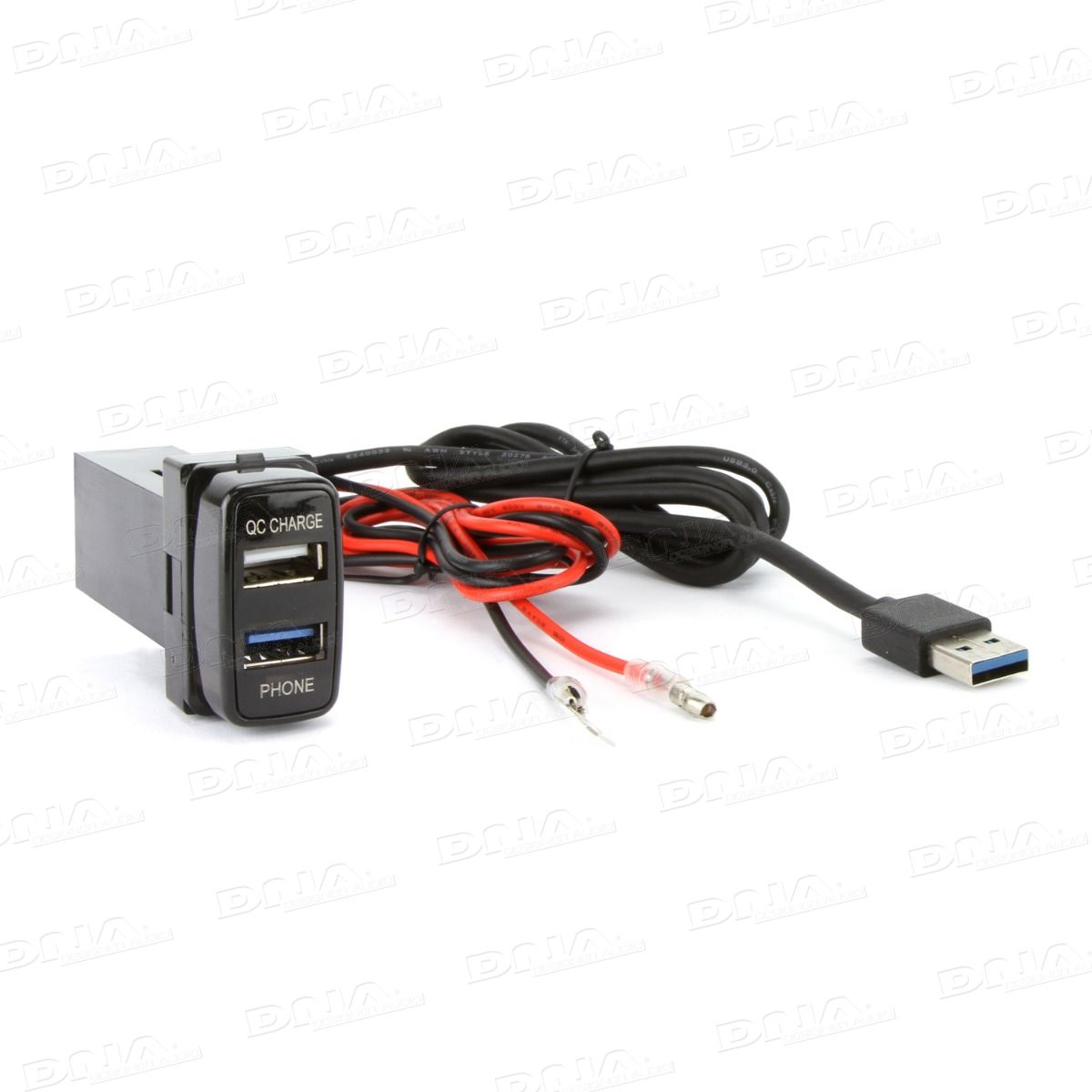 DNA - MITUSB01QC - USB3.0 + QC3.0 USB 12VDC Fast Charger To Suit Large Switch Sockets In Mitsubishi