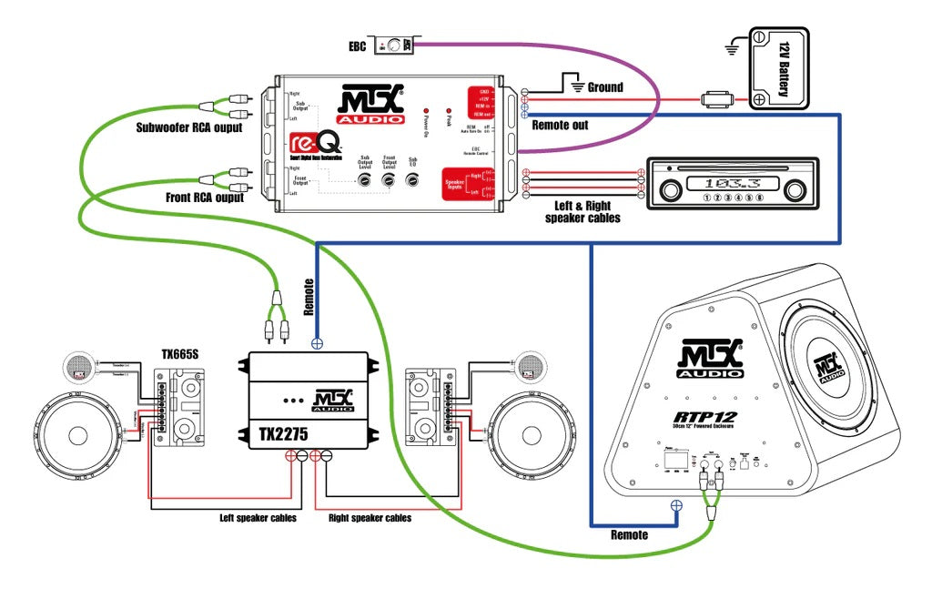 MTX - Re-Q - MTX Premium Hi-Low Speaker Level to RCA Converter re-Q