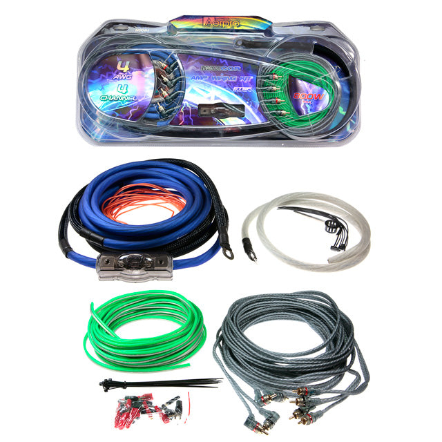 Aerpro - MX44 - Maxcor 4awg 4 channel amp wiring kit