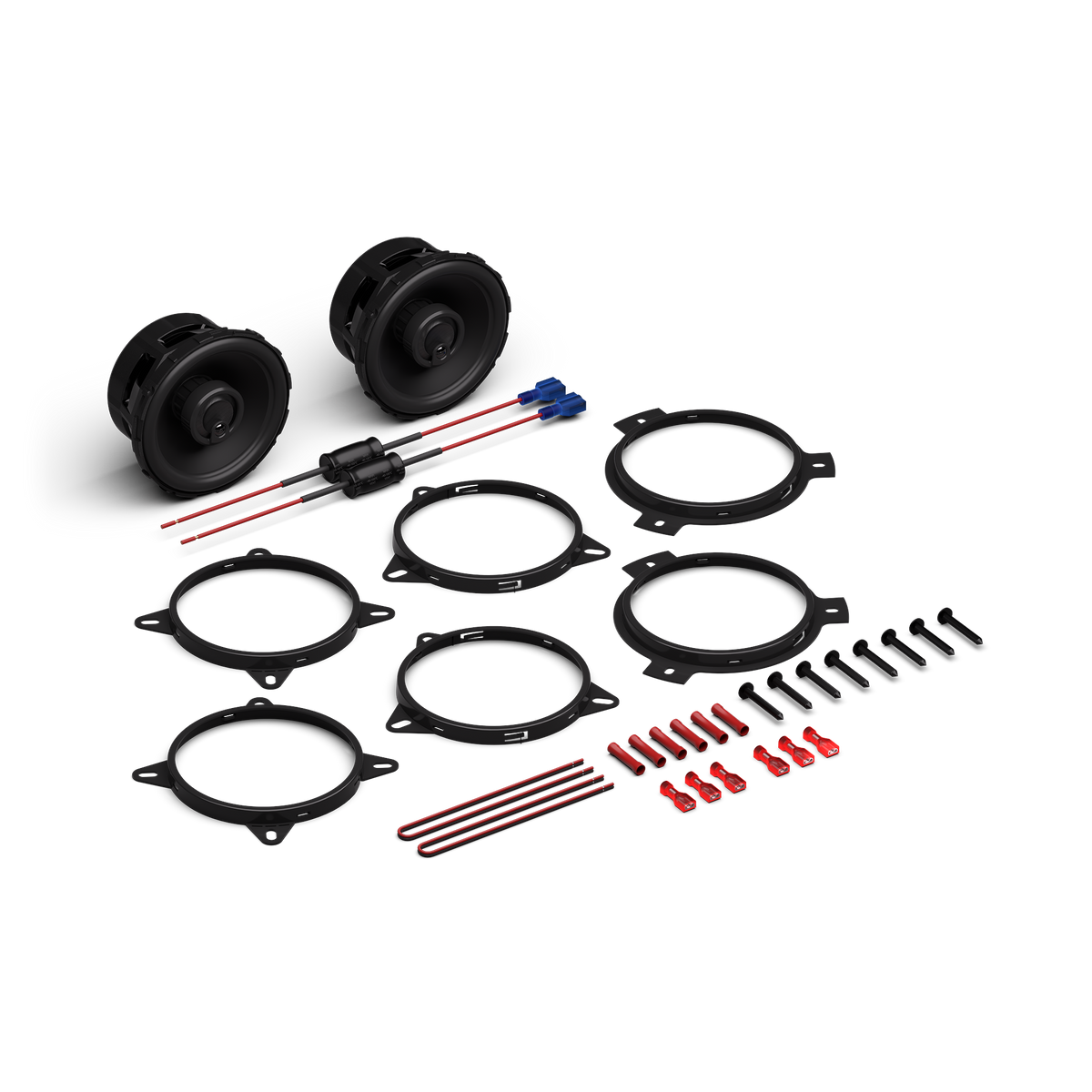 Rockford Fosgate - P1V2-4 Punch V2 4 Inch 3-Way Coaxial Speakers 75W RMS - 43.8mm Mounting Depth