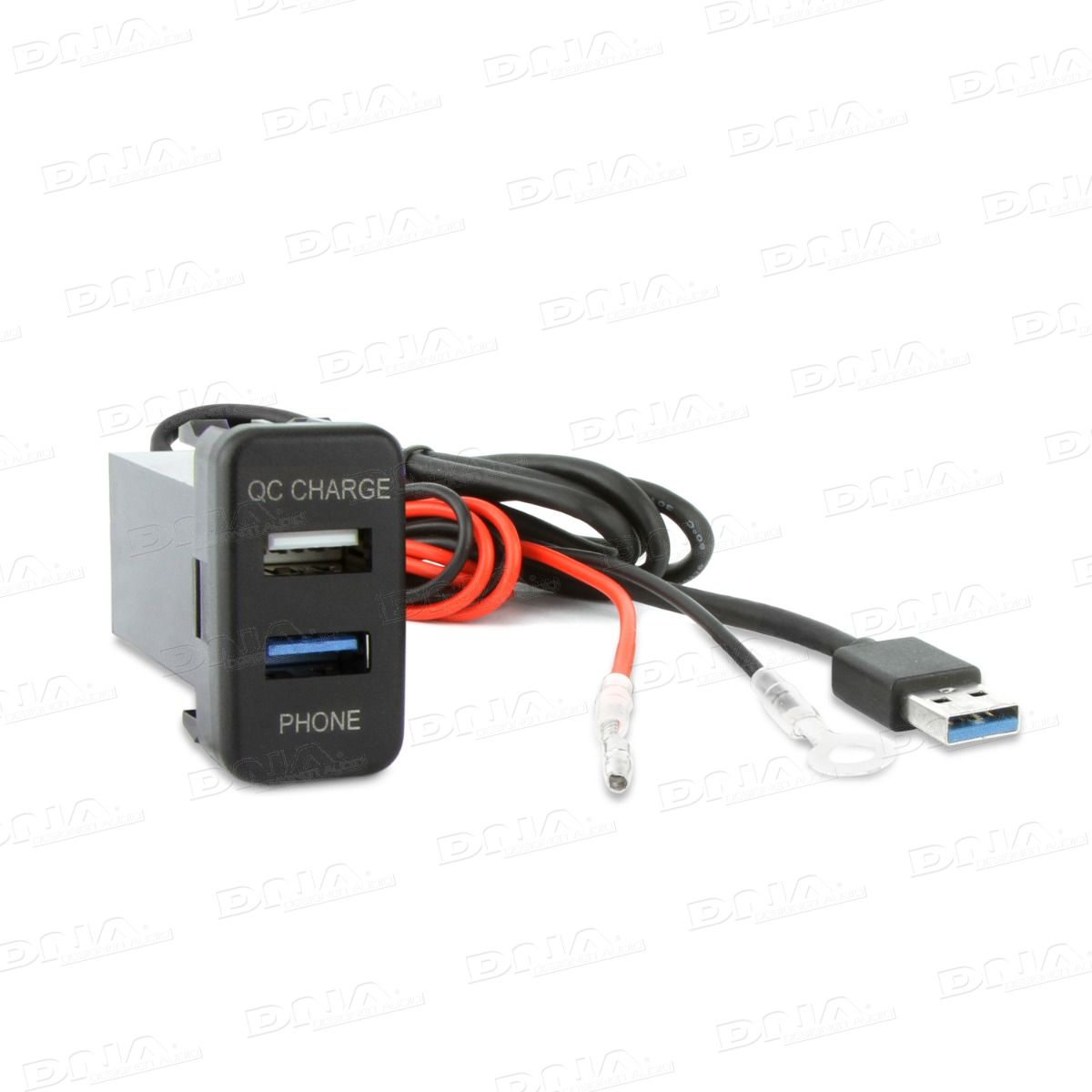 DNA - TOYUSB02QC - USB3.0 + QC3.0 USB 12VDC Fast Charger To Suit Large Switch
