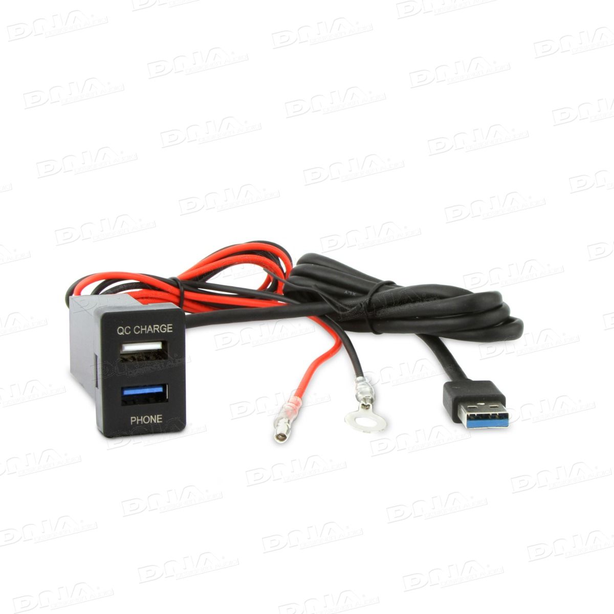 DNA - TOYUSB03QC - USB3.0 + QC3.0 USB 12VDC Fast Charger To Suit Small Switch
