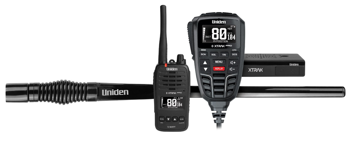 Uniden - XTRAK 80 PRO Ultimate - UNIDEN XTRAK 80 XTRAK 50 PRO Handheld Radio ATX970S HD Antenna Ultimate Pack