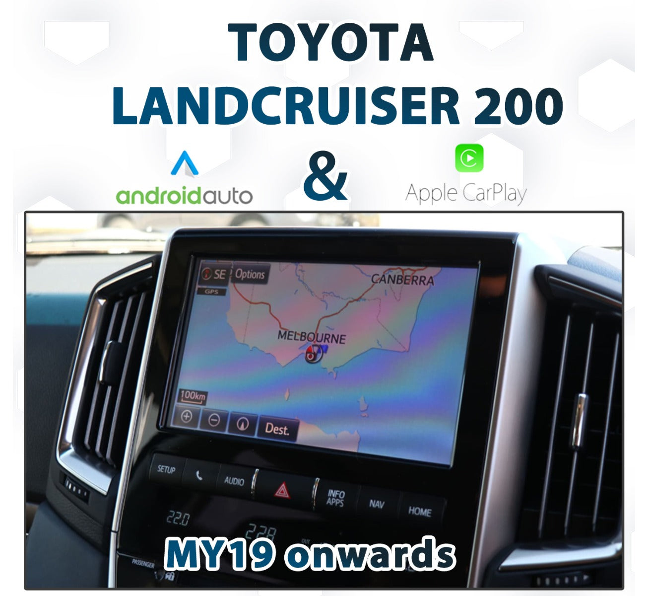 NAVIPLUS - [2019 - 2021] Toyota Landcruiser 200 - Apple CarPlay & Android Auto Integration