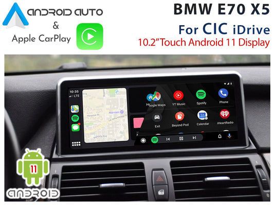 Naviplus - E70 X5 CIC iDrive 10.2 inch Android 10 - Apple CarPlay & Android Auto Replacement Display