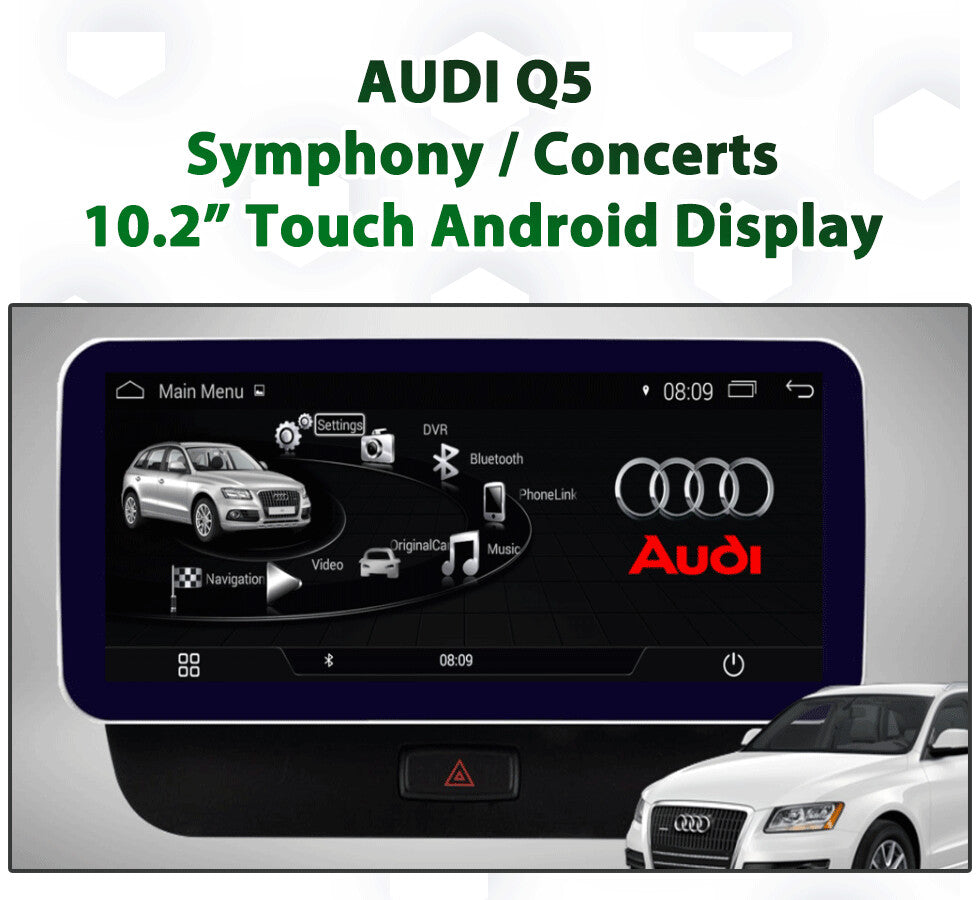 Naviplus - AUDI Q5 Symphony & Concert - 10.2" Touch Android 12 Display with CarPlay & Android Auto