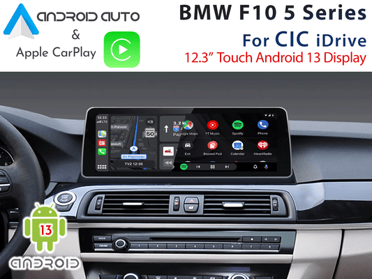 NAVIPLUS - BMW F10 5 Series NBT iDrive - 12.3" Touch Android Display + Apple CarPlay & Android Auto