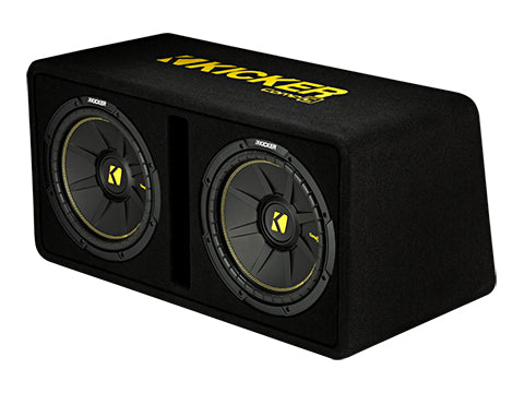 Kicker - 44DCWC122 12inch Dual Ported Enclosure 600WRMS at 2 Ohm