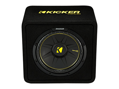 Kicker - 44VCWC124 12ich Angled Vented Loaded Subwoofer Enclosure - 300WRMS at 4 Ohm