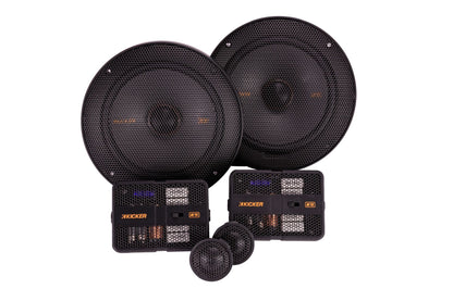 Kicker - 47KSS6504 – 6.5 INCH COMPONENT SPEAKERS 125W RMS - 46MM MOUNTING DEPTH