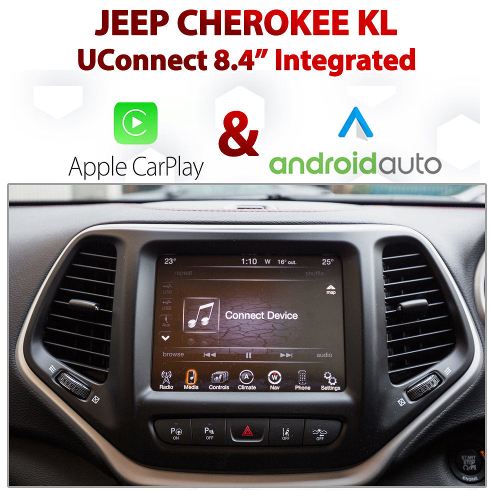 Naviplus - Jeep Cherokee KL UConnect 8.4" Integrated Android Auto & Apple CarPlay Package Kit