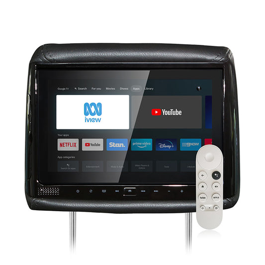 HiTV - 9V DVD Smart TV Pro 9" Car Specific In-Car DVD Headrest + Smart TV