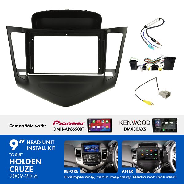 Aerpro - AKTGM2 - 9 INCHINSTALL KIT TO SUIT HOLDEN CRUZE 2009-2016
