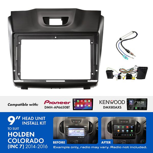 Aerpro - AKTGM9B - 9 INCH INSTALL KIT TO SUIT HOLDEN COLORADO 2014-2016