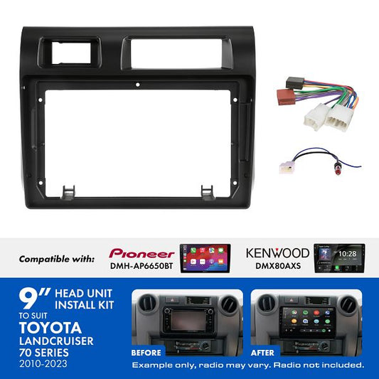 Aerpro - AKTO29 - 9 INCH INSTALL KIT TO SUIT TOYOTA LANDCRUISER 70 SERIES 2010-2023