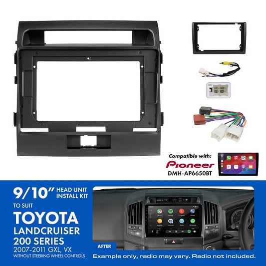 Aerpro - AKTO41 - 9 / 10 INCH INSTALL KIT TO SUIT TOYOTA LANDCRUISER 200 SERIES
