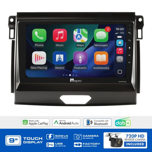 Aerpro - AMDFO4 - 9" Multimedia receiver to suit Ford ranger 2018-2019