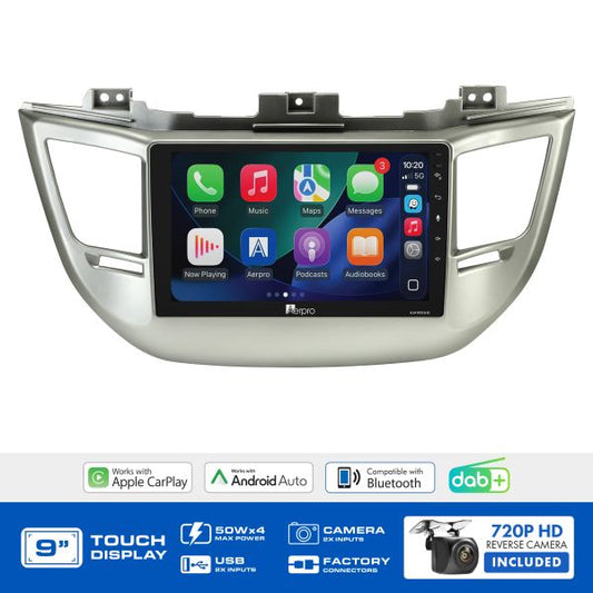 Aerpro - AMDHY12 - 9" Multimedia receiver to suit Hyundai tucson 2017-2018 - factory navigation models