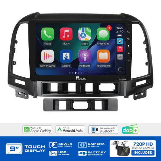 Aerpro - AMDHY19 - 9" Multimedia receiver to suit Hyundai santa fe 2006-2009 - non amplified