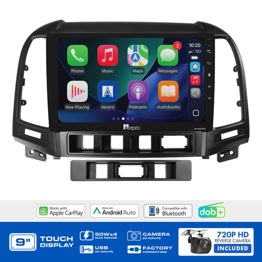 Aerpro - AMDHY20 - 9" MULTIMEDIA RECEIVER TO SUIT HYUNDAI SANTA FE 2006-2009 - AMPLIFIED