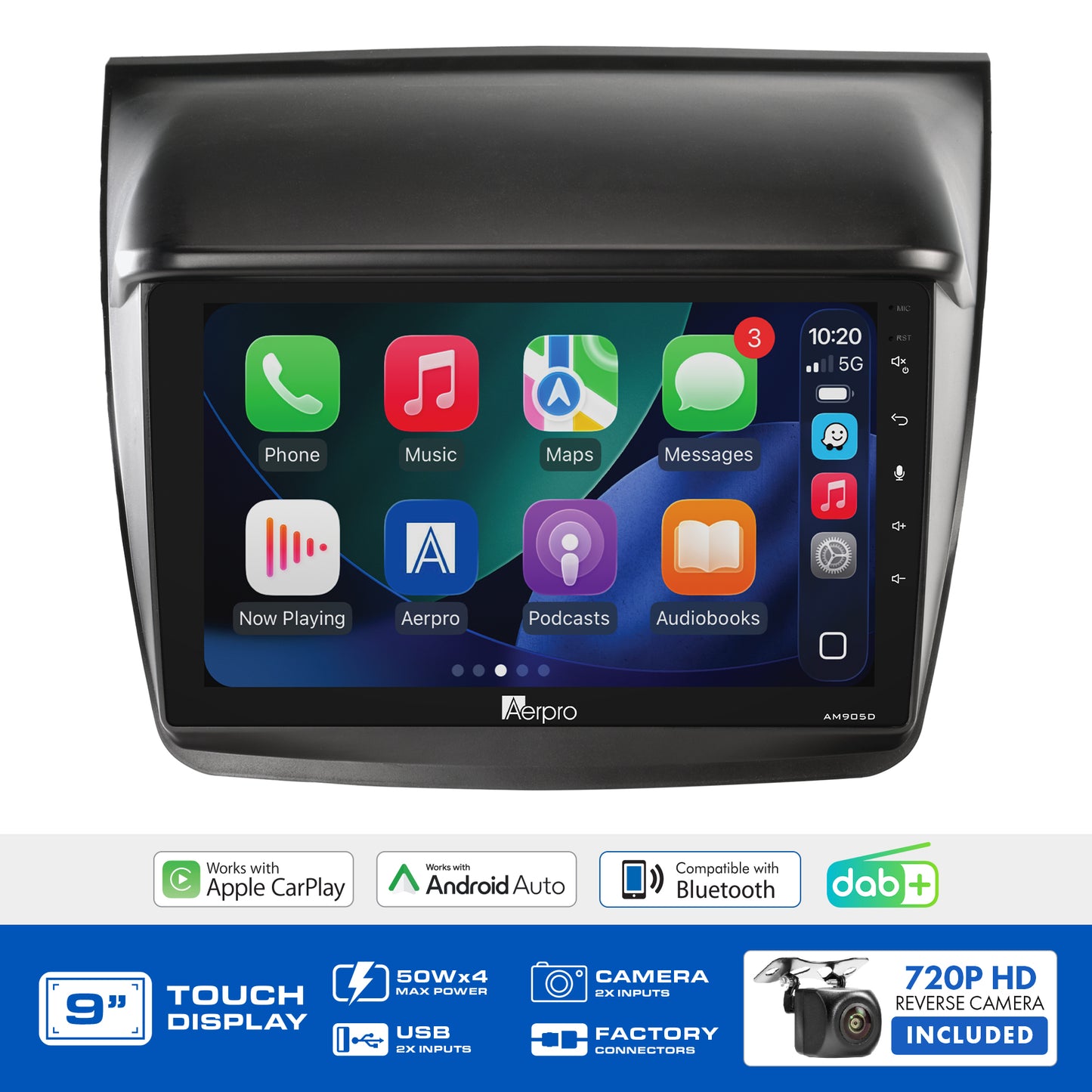 Aerpro - AMDMB1 - 9" MULTIMEDIA RECEIVER TO SUIT MITSUBISHI TRITON GLX-R 2009-2012 & CHALLENGER 2009-2011