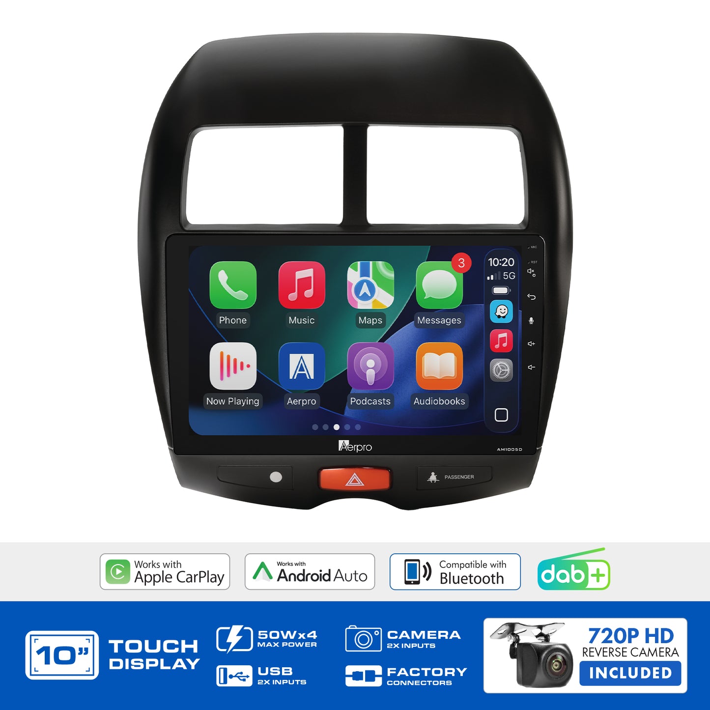Aerpro - AMDMB14 - 10" MULTIMEDIA RECEIVER TO SUIT MITSUBISHI ASX 2010-2017 , Citroën C4 AIRCROSS TYPE B 2012-ON & PEUGEOT 4008 2012-2013 - NON-AMPLIFIED