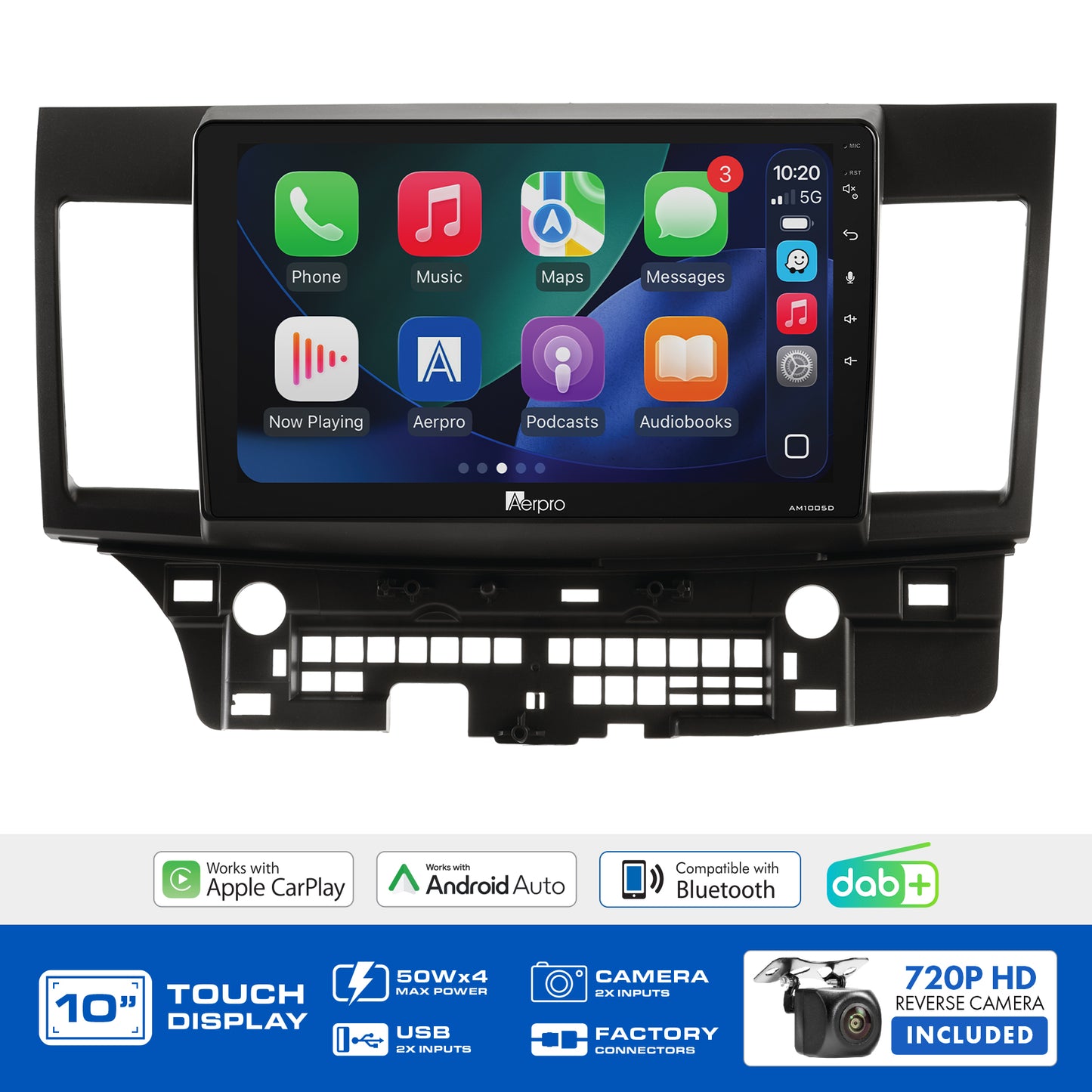 Aerpro - AMDMB4 - 10" MULTIMEDIA RECEIVER TO SUIT MITSUBISHI LANCER 2007-2010 - NON-AMPLIFIED