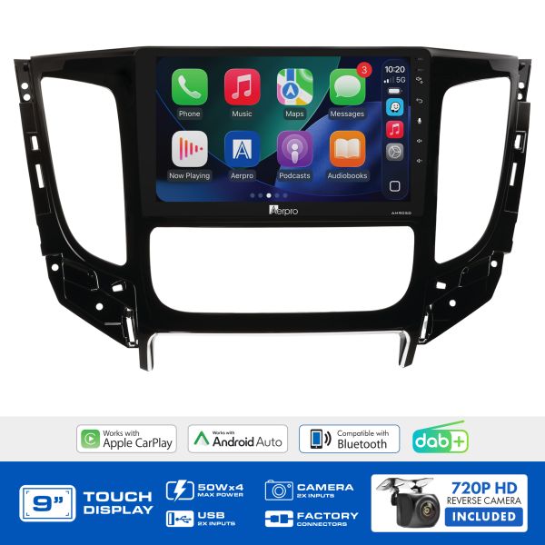 Aerpro - AMDMB8 9" MULTIMEDIA RECEIVER TO SUIT MITSUBISHI TRITON 2016-2018 - AUTO CLIMATE / NON-AMPLIFIED