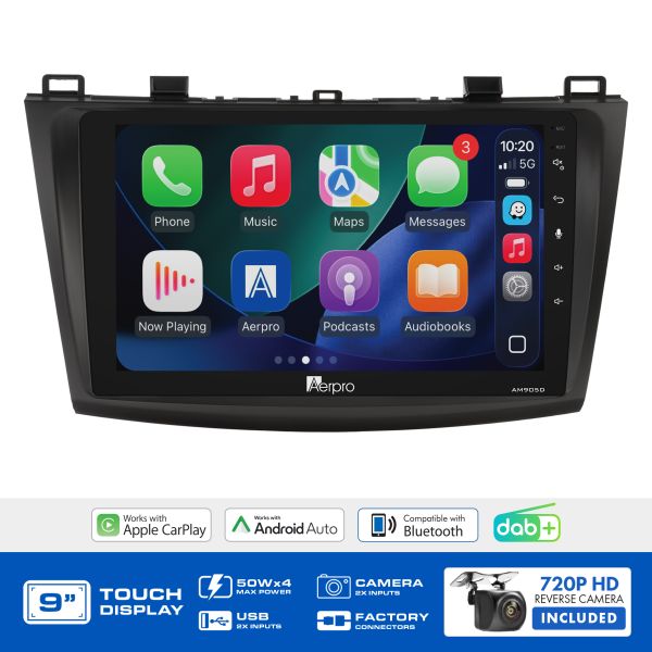 Aerpro - AMDMZ4 - 9" MULTIMEDIA RECEIVER TO SUIT MAZDA 3 2009-2013