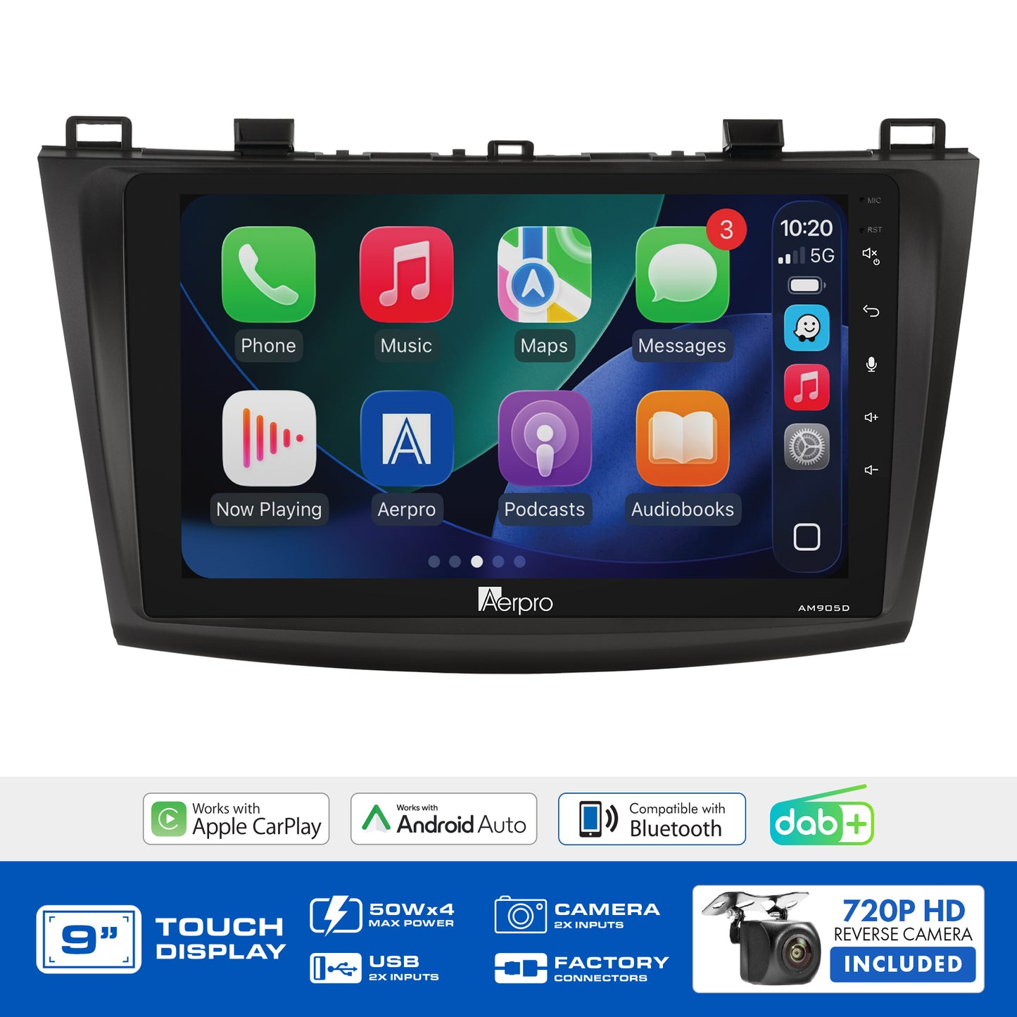 Aerpro - AMDMZ5 - 9" MULTIMEDIA RECEIVER TO SUIT MAZDA 3 2009-2013