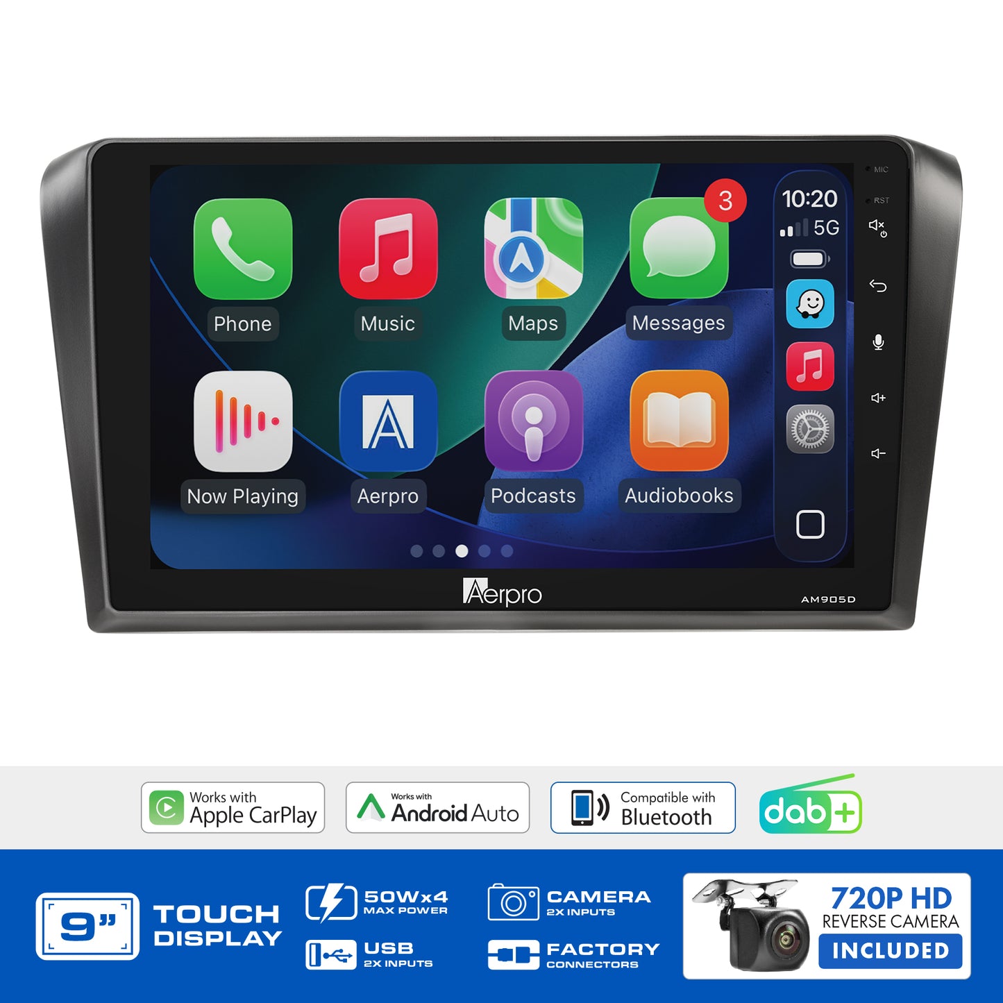 Aerpro - AMDMZ6 - 9" MULTIMEDIA RECEIVER TO SUIT MAZDA 3 2004-2009 - NON-AMPLIFIED