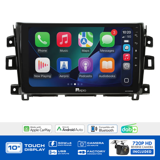Aerpro - AMDNI3 - 10" MULTIMEDIA RECEIVER TO SUIT NISSAN NAVARA 2018-2019 - FACTORY NAVIGATION & 360 CAMERA MODELS