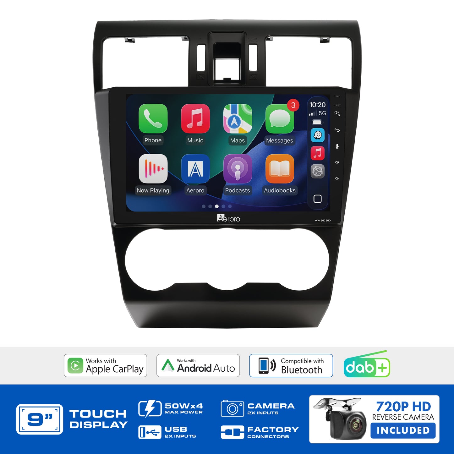 Aerpro - AMDSU2 - 9" MULTIMEDIA RECEIVER TO SUIT SUBARU FORESTER 2013-2014 , IMPREZA 2012-2014 & XV 2012-2015 - MODELS WITH FACTORY 6.1" TOUCHSCREEN