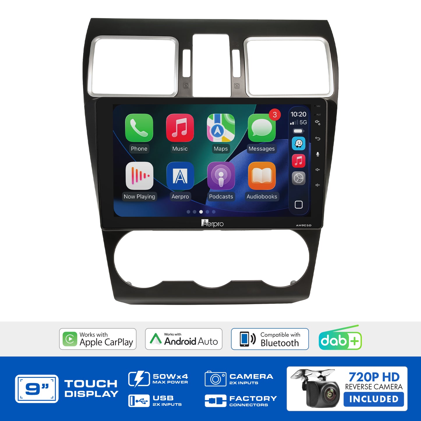 Aerpro - AMDSU3 - 9" MULTIMEDIA RECEIVER TO SUIT SUBARU FORESTER 2015-2018 , IMPREZA 2015-2016 , LEVORG 2016-2020 , WRX 2016-2021 & XV 2016-2017 - WITHOUT NAVIGATION