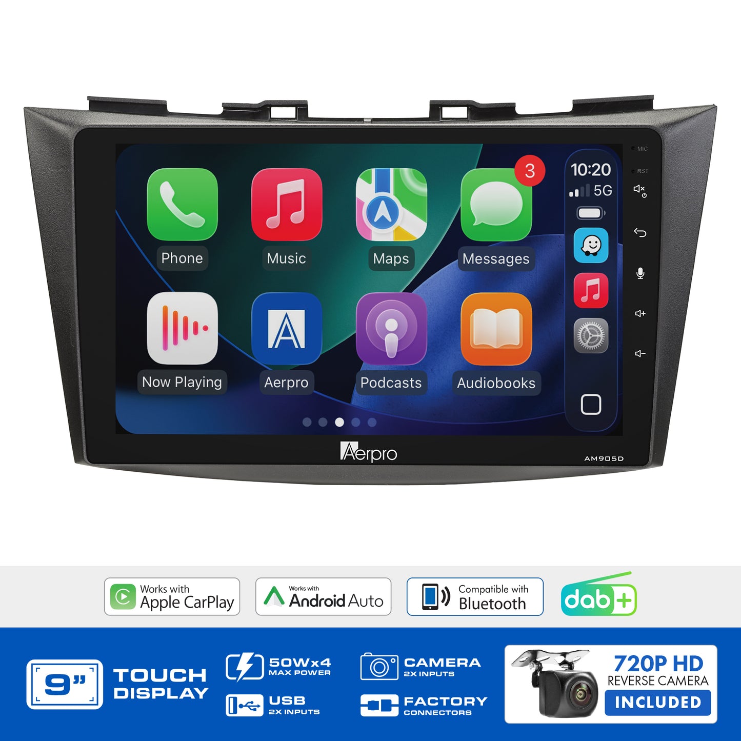 Aerpro - AMDSZ4 - 9" MULTIMEDIA RECEIVER TO SUIT SUZUKI SWIFT 2011-2017