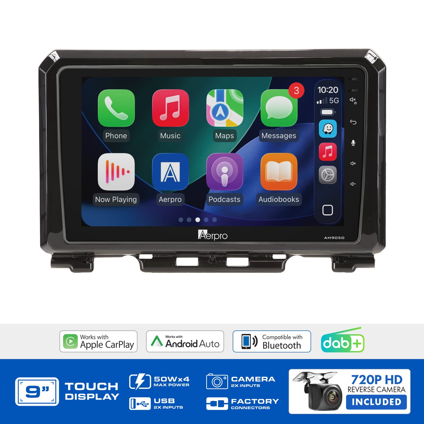 Aerpro - AMDSZ77 - 9" MULTIMEDIA RECEIVER TO SUIT SUZUKI JIMNY 2018-ON