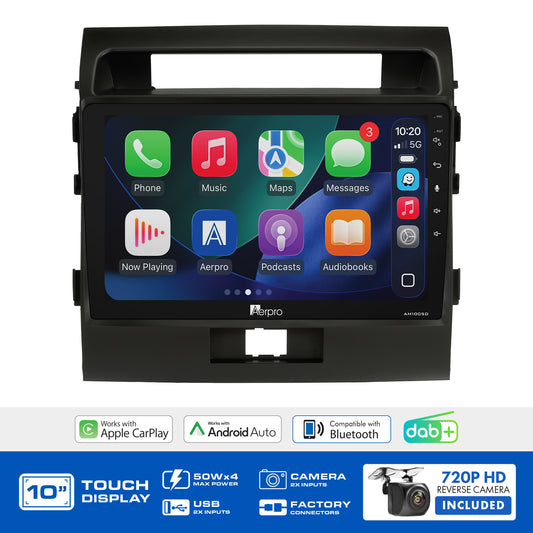 Aerpro - AMDTO17 - 10" MULTIMEDIA RECEIVER TO SUIT TOYOTA LANDCRUISER 200 SERIES 2007-2011 - WITH SWC